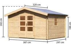 KARIBU Blockbohlenhaus Meldorf 5, Fichtenholz Ca. 40 Mm, Satteldach -MBM Verkäufe 3 19429 1.jpg