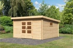 KARIBU Blockbohlenhaus Trittau 6, Fichtenholz Ca. 40 Mm, Pultdach, -MBM Verkäufe 3 19434.jpg