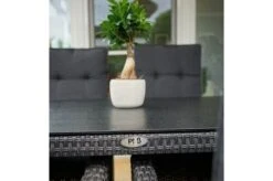 Ploß Rocking Dining Tisch, Grau/braun-meliert, Polyrattan, 170 X 90 Cm, Glasplatte In Steinoptik -MBM Verkäufe 3 20157.jpg