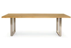 OUTFLEXX Esstisch, Natur, Edelstahl & Recycled FSC-Teak, 240 X 100 Cm, Baumkante -MBM Verkäufe 3 20357.jpg