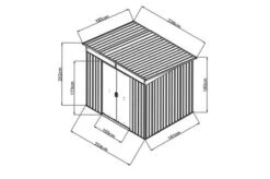 OUTTECH Gerätehaus, Anthrazit, Stahl, 194x238x203cm, Schiebetüren Und Fenster -MBM Verkäufe 3 20683.jpg