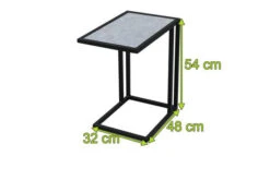 OUTFLEXX Beistelltisch, Schwarz, Aluminium, 32 X 48 X 54 Cm, Perfekt Für Lounges, Keramiktischplatte -MBM Verkäufe 3 20797.jpg