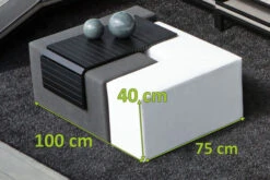 OUTFLEXX Jigsaw Loungetisch, Natte White/sooty, Alu/Sunbrella, 150 X 100 X 42 Cm, Individuell Aufstellbar, Verschiedene Stellmöglichkeiten -MBM Verkäufe 3 20807.jpg