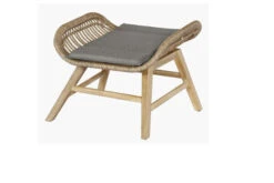 OUTFLEXX Sessel, Rattan Grey, Polyrattan/Akazie, 79,5 X 71,5 X 90 Cm, Inkl. Hocker Und Polster In Braun -MBM Verkäufe 3 21033.jpg