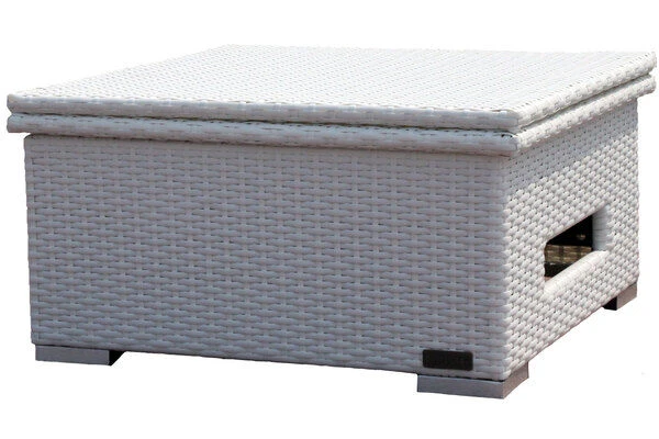 OUTFLEXX Loungetisch Höhenverstellbar, Weiß, Polyrattan, 75/152x75x40/64,5cm 3 OUTFLEXX Loungetisch Höhenverstellbar, Weiß, Polyrattan, 75/152x75x40/64,5cm – Bild 3