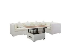 OUTFLEXX Loungemöbel Polyrattan, Weiß, Für 5 Personen, Inkl. Loungetisch, Wasserfeste Kissenbox -MBM Verkäufe 3 7175 BOX D.jpg