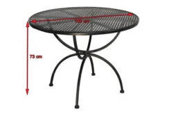 MBM Tisch Romeo, Marone, Schmiedeeisen Verzinkt, Pulverbeschichtet, 100x73 Cm -MBM Verkäufe 4 10901.jpg