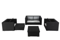 OUTFLEXX Loungemöbel-Set, 5 Personen, Schwarz, Polyrattan, Inkl. Loungetisch, Wasserfeste Kissenbox -MBM Verkäufe 4 1299 BOX D.jpg