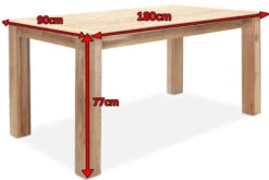 OUTFLEXX Esstisch, Natur, Recyceltes SLVK-Teakholz, Plattenstärke 30 Mm, 180 X 90 X 77 Cm -MBM Verkäufe 4 13422 2.jpg