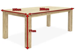 OUTFLEXX Esstisch, Natur, Recyceltes SLVK-Teakholz, Plattenstärke 30 Mm, 200 X 100 X 77 Cm -MBM Verkäufe 4 13422 3.jpg