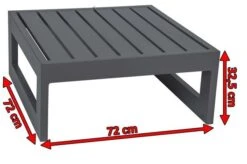STERN Holly Beistelltisch/Hocker, Anthrazit, Aluminium, 72x72cm, Quadratisch -MBM Verkäufe 4 15889 1.jpg