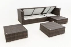 OUTFLEXX Loungemöbel-Set, Braun Marmoriert, 5 Pers, Polyrattan, Wasserfeste Kissenbox, Inkl. Beistelltisch -MBM Verkäufe 4 16068 BOX B.jpg