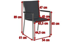 STERN Polaris Stapelsessel, Silbergrau/schwarz, Edelstahl/Textil, 61 X 54 X 89 Cm, Alu Armlehnen -MBM Verkäufe 4 16499.jpg