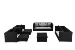 OUTFLEXX Loungemöbel-Set, Schwarz, Polyrattan, Für 9 Personen, Inkl. Loungetisch, Wasserfeste Kissenbox -MBM Verkäufe 4 1716 BOX D.jpg