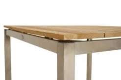 Ploß Brooklyn Tisch, Edelstahl/Teakholz, Gebürstet, 100x100cm -MBM Verkäufe 4 17616.jpg