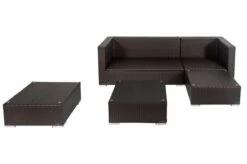 OUTFLEXX Loungemöbel-Set, Braun, Polyrattan, 5 Personen, Wasserfeste Kissenbox, Inkl. Kaffeetisch -MBM Verkäufe 4 18227 BOX B.jpg