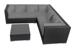 OUTFLEXX Loungemöbel-Set, Schwarz, Polyrattan, 6 Personen, Wasserfeste Kissenbox -MBM Verkäufe 4 18229 BOX A.jpg