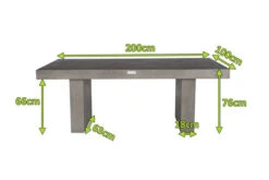 OUTFLEXXEsstisch, Grau, Faserzement, 200 X 100 X 76 Cm, Witterungsbeständig, Pflegeleicht, Rechteckig -MBM Verkäufe 4 18586.jpg