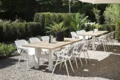 HARTMAN Yasmani Esstisch, Weiß/vintage Brown, Alu/Teak, 240x100cm -MBM Verkäufe 4 18685.jpg