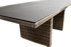 Ploß Rabida Dining Tisch, Champagner-meliert, Polyrattan, 220 X 100 Cm, Glasplatte In Steinoptik -MBM Verkäufe 4 20161.jpg