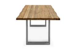 OUTFLEXX Esstisch, Natur, Edelstahl & Recycled FSC-Teak, 200 X 100 Cm, Baumkante -MBM Verkäufe 4 20355.jpg