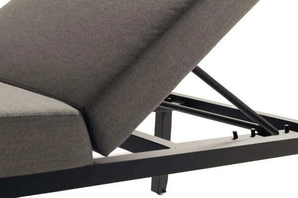 HARTMAN Eva Loungeliege, Flanelle, Sunbrella, 195 X 70 X 45 Cm, Rückenlehne Verstellbar, Hohe Liegefläche 4 HARTMAN Eva Loungeliege, Flanelle, Sunbrella, 195 X 70 X 45 Cm, Rückenlehne Verstellbar, Hohe Liegefläche – Bild 4