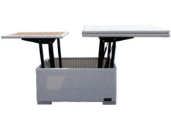 OUTFLEXX Loungetisch Höhenverstellbar, Weiß, Polyrattan, 75/152x75x40/64,5cm 13 OUTFLEXX Loungetisch Höhenverstellbar, Weiß, Polyrattan, 75/152x75x40/64,5cm -MBM Verkäufe 4 2511 18.jpg