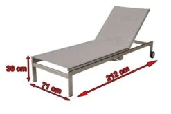 OUTFLEXX Rollliege, Silber, Edelstahl/Textilene,mit Verstellbarer Rückenlehne, 212x71x36cm -MBM Verkäufe 4 7100 3.jpg