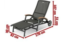 HARTMAN Da Vinci Gartenliege, Xerix/anthrazit, Alu/Textilene, 170 X 82 X 30 Cm, Mit FSC-Teak-Armlehnen -MBM Verkäufe 5 11664 1.jpg