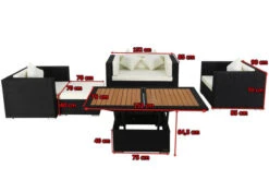 OUTFLEXX Loungemöbel-Set, 5 Personen, Schwarz, Polyrattan, Inkl. Loungetisch, Wasserfeste Kissenbox -MBM Verkäufe 5 1299 BOX D.jpg
