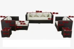 OUTFLEXX Loungemöbel-Set, Braun, Polyrattan, Für 6 Personen, Wasserfeste Kissenbox -MBM Verkäufe 5 1303 BOX A.jpg