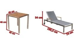 OUTFLEXX 2er-Set Sonnenliegen, Silber, Edelstahl/Teak, 195,5x74x35cm, Mit Beistelltisch 45x45cm -MBM Verkäufe 5 14166.jpg