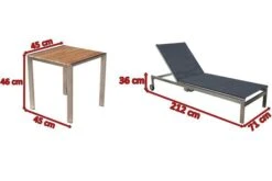 OUTFLEXX 2er-Set Rollliege, Schwarz, Edelstahl/Teak, 212x71x36cm, Mit Beistelltisch 45x45cm -MBM Verkäufe 5 14169.jpg