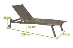 STERN Allround Rollenliege, Silber/taupe, Edelstahl/Textil, 200x71x38 Cm, Verstellbare Rückenlehne -MBM Verkäufe 5 15897 1.jpg