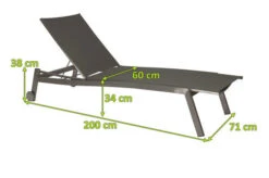 STERN Allround Rollenliege, Silbergrau, Edelstahl/Textil, 200x71x38 Cm, Verstellbare Rückenlehne -MBM Verkäufe 5 15897 2.jpg