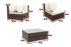 OUTFLEXX Loungemöbel-Set, 5 Pers, Braun Marmoriert, Polyrattan, Wasserfeste Kissenbox, Inkl. Beistelltisch -MBM Verkäufe 5 16064 BOX B.jpg