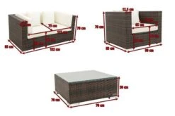 OUTFLEXX Loungemöbel-Set, Polyrattan, Braun Marmoriert, 5 Pers, Wasserfeste Kissenbox, Inkl. Beistelltisch -MBM Verkäufe 5 16066 BOX B.jpg