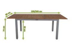 VILLANA Ausziehtisch, FSC-Akazienholz / Aluminium, Silber,150/200 X 90 X 74 Cm -MBM Verkäufe 5 16456.jpg