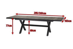 SIENA GARDEN Sincro Ausziehtisch, Anthrazit/natur-grau, Alu/Keramik, 205/265x103 Cm -MBM Verkäufe 5 16598.jpg