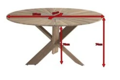 HARTMAN Provence Crossleg Esstisch, Light Grey, Teakholz, Ø150cm, Inkl. Granitinlay Ø50cm -MBM Verkäufe 5 17476.jpg