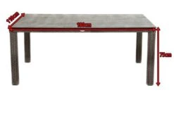 Ploß Rocking Comfort Dining Tisch, Grau/braun-meliert, Polyrattan, 180x110 Cm, Glasplatte Steinoptik -MBM Verkäufe 5 18209.jpg