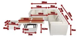 OUTFLEXX Loungemöbel-Set, Weiß, Polyrattan, 6 Personen, Wasserfeste Kissenbox, Inkl. Loungetisch -MBM Verkäufe 5 18231 BOX D.jpg