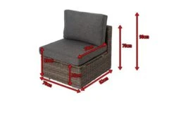 OUTFLEXX Mittelelement, Grau, Polyrattan, 70 X 82 X 70 Cm, Verstellbare Sitzfläche, Wasserfeste Kissenbox -MBM Verkäufe 5 18362 3 BOX.jpg