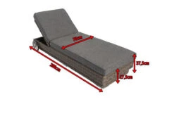 OUTFLEXX Rollliege, Grau, Polyrattan, 200x70x27,5cm, Rückenlehne 5-fach Verstellbar -MBM Verkäufe 5 18367.jpg