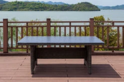 OUTFLEXX Esstisch, Grau, Polyrattan, 200 X 95 Cm, Tischplatte Spraystone, 6mm, Aufliegend -MBM Verkäufe 5 18373.jpg