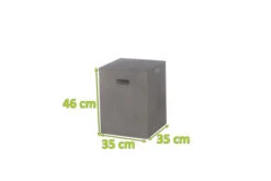 OUTFLEXXHocker, Grau, Faserzement, 35 X 35 X 46 Cm Glatte Oberfläche, Würfeldesign, Mit Griffmulden -MBM Verkäufe 5 18580.jpg