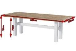 HARTMAN Yasmani Esstisch, Weiß/vintage Brown, Alu/Teak, 240x100cm -MBM Verkäufe 5 18685.jpg