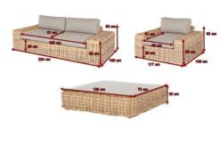 OUTFLEXX Loungegruppe, Natur Meliert/sand, Polyrattan, Für 4 Personen, Inkl. Polster -MBM Verkäufe 5 18852.jpg