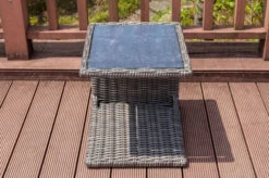 OUTFLEXX Beistelltisch, Grau, Polyrattan, 45 X 45 X 50 Cm, Tischplatte Spraystone, Innenliegend -MBM Verkäufe 5 18914.jpg