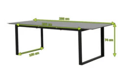 OUTFLEXX Alexander Ausziehtisch, Mattgrau, Alu, 206/266x100x74 Cm, Ausziehbare Tischplatte -MBM Verkäufe 5 20121.jpg